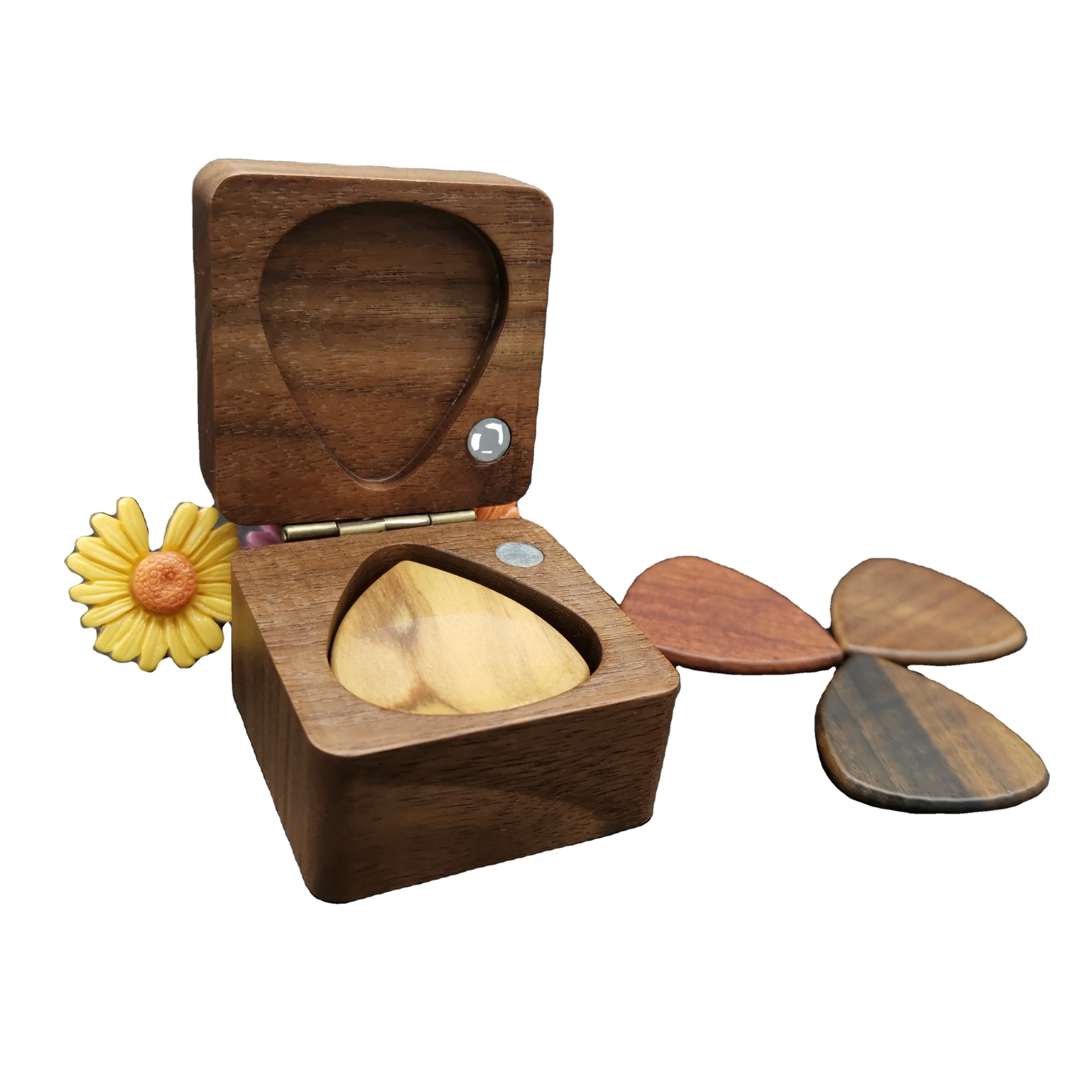 Factory Direct Customizable logo Black Mahogany solid wood Guitar pick box simple box, Burlywood/brown
Factory Direct Customizable logo Black Mahogany solid wood Guitar pick box simple box, Burlywood/brown