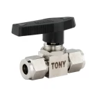 High Quality 1/4 3/8 1/2 inch Double Ferrule 6000PSI NPT Threaded Stainless Steel 316 Ball Valve