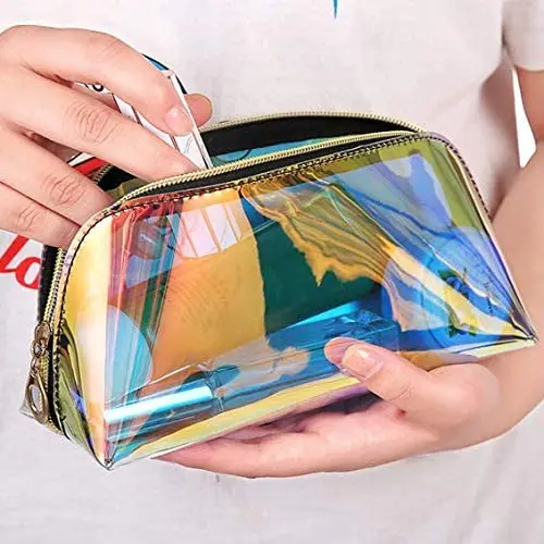 Waterproof Pvc Plastic Zipper Bag Travel Clear Holographic Rainbow Makeup Bag For Cosmetics Boutique, Customized
Waterproof Pvc Plastic Zipper Bag Travel Clear Holographic Rainbow Makeup Bag For Cosmetics Boutique, Customized