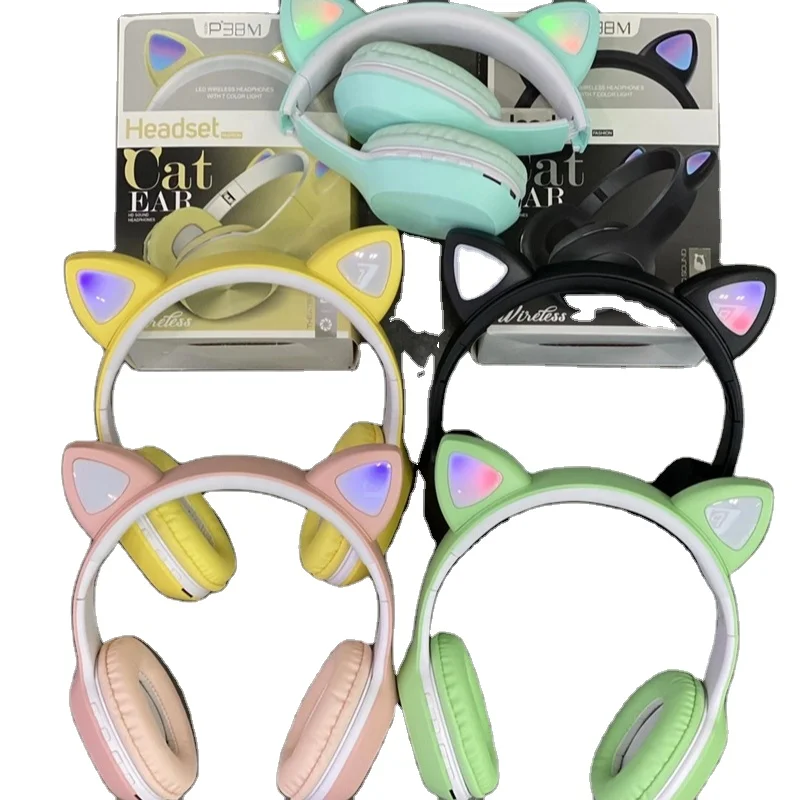 New Product P38M Cat Ears Headphones Wireless BT Headset Wireless Headset Stereo Factory Low Price
New Product P38M Cat Ears Headphones Wireless BT Headset Wireless Headset Stereo Factory Low Price