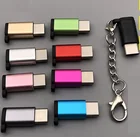 Key Chain Logo Customize OEM Micro USB V8 to USB 3.1 Type C Converter Adapter