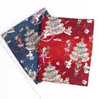 Small batch manufacturer christmas pattern custom printed 100% cotton woven twill fabric for baby
