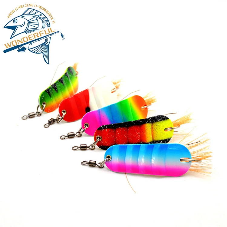 Good Quality Wholesale 65mm 21g Artificial Colorful Hard ABS Plastic Trolling Slow Jigging Spinner Sequins Spoon Bait
Good Quality Wholesale 65mm 21g Artificial Colorful Hard ABS Plastic Trolling Slow Jigging Spinner Sequins Spoon Bait