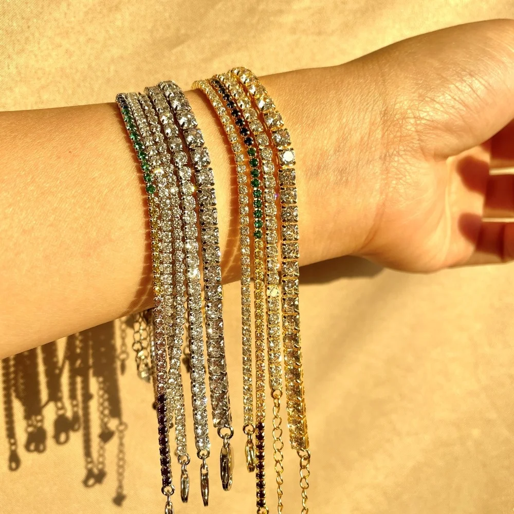 Luxury 925 Sterling Silver Tennis Chain Bracelet 2MM3MM4MM Shining Full 5A CZ Zircon Women Bracelet Fine Jewelry
Luxury 925 Sterling Silver Tennis Chain Bracelet 2MM3MM4MM Shining Full 5A CZ Zircon Women Bracelet Fine Jewelry
