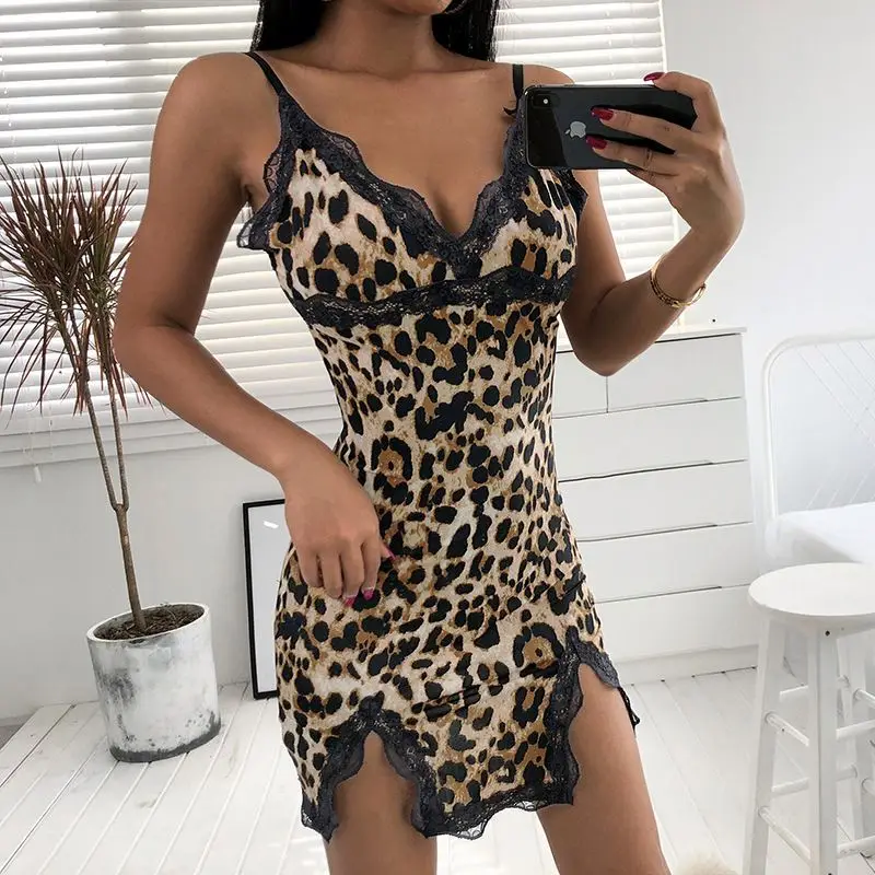 New Trendy 2022 Summer Fall Lingerie Leopard Print Split Nightdress Dress Pajamas Sexy Women Sleepwear
New Trendy 2022 Summer Fall Lingerie Leopard Print Split Nightdress Dress Pajamas Sexy Women Sleepwear