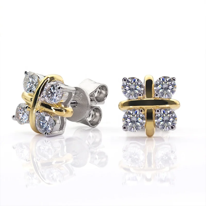 Silver 925 Small Diamond Stud Earrings Moissanite Diamond Earrings, White d color
Silver 925 Small Diamond Stud Earrings Moissanite Diamond Earrings, White d color