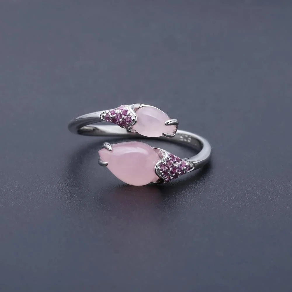 Abiding Cocktail Ring Natural Pink Calcedony Stone 925 Sterling Silver Jewelry Open Adjustable Rings For Women Gift
Abiding Cocktail Ring Natural Pink Calcedony Stone 925 Sterling Silver Jewelry Open Adjustable Rings For Women Gift
