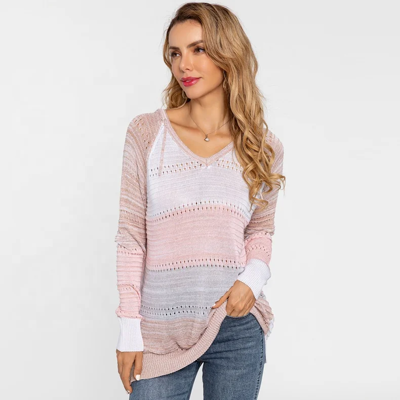 New Design Women Long Sleeve Knit Sweatshirts Hoodies Women's Sweaters Color Block Knitted Pullover Crop Sweatshirts Women
New Design Women Long Sleeve Knit Sweatshirts Hoodies Women's Sweaters Color Block Knitted Pullover Crop Sweatshirts Women