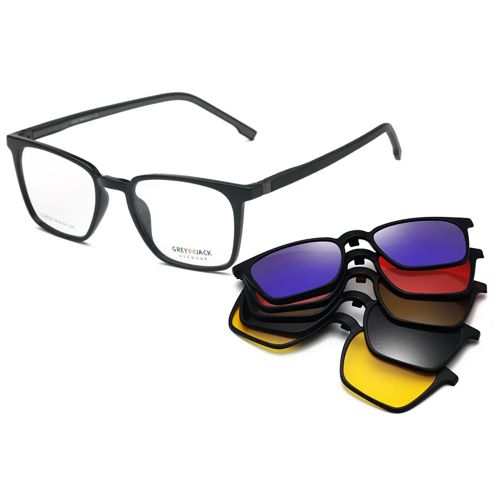 Grey Jack TR90 Frames 5 in 1 Magnetic Clip on Sunglasses night vision Polarized Sunglasses Eyeglasses Frames
Grey Jack TR90 Frames 5 in 1 Magnetic Clip on Sunglasses night vision Polarized Sunglasses Eyeglasses Frames