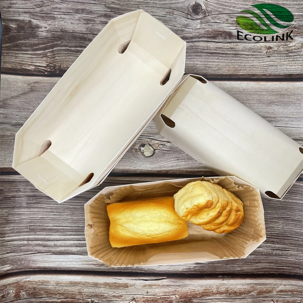 Disposable wooden baking mold bread container bakeware food baking toast box, Natural
Disposable wooden baking mold bread container bakeware food baking toast box, Natural
