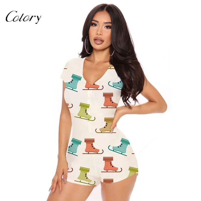 Colory Plus Size Pj Onesie Short Sleeve Woman Bodysuit Fall, Customized color
Colory Plus Size Pj Onesie Short Sleeve Woman Bodysuit Fall, Customized color