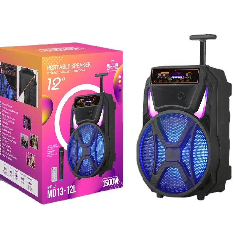 MD13-12L Amazon Wireless Portable Speaker 12 Inch Big TWS Plastic Speaker With LED Screen
MD13-12L Amazon Wireless Portable Speaker 12 Inch Big TWS Plastic Speaker With LED Screen