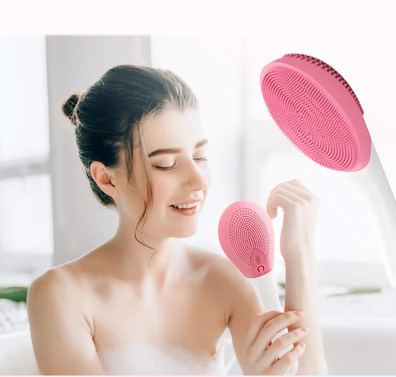 New long handle Vibration waterproof massager silicone electric bath brush, Customized color
New long handle Vibration waterproof massager silicone electric bath brush, Customized color