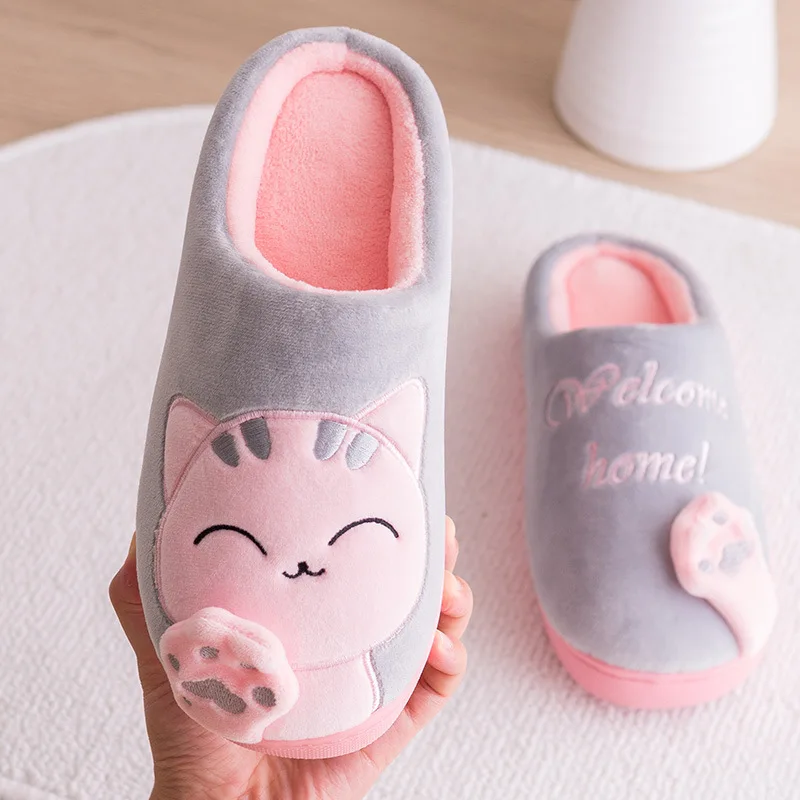 Women's Cute Indoor Cartoon Cat Shoes Non slip Soft Winter Warm Home Slippers Pantuflas for Ladies
Women's Cute Indoor Cartoon Cat Shoes Non slip Soft Winter Warm Home Slippers Pantuflas for Ladies