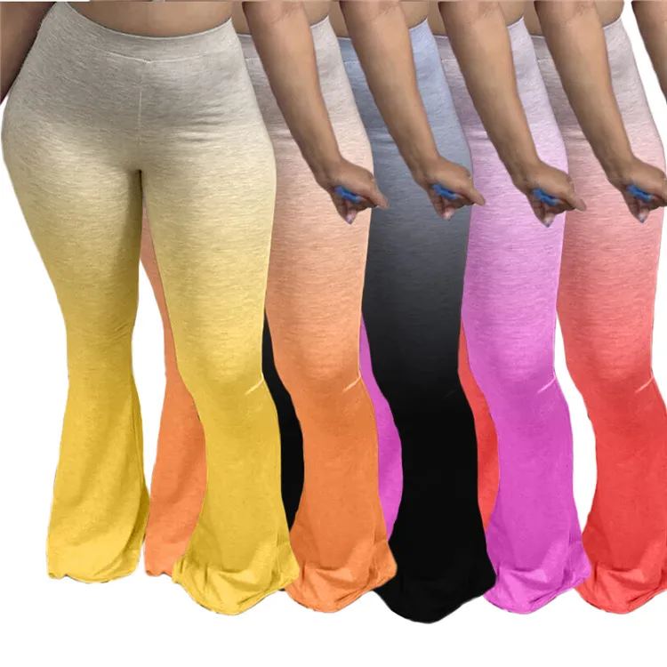 2020 Wholesale Lady Bell Bottoms Gradient Color Plus Size Bodycon Trousers Summer Women Pants, Customized color
2020 Wholesale Lady Bell Bottoms Gradient Color Plus Size Bodycon Trousers Summer Women Pants, Customized color