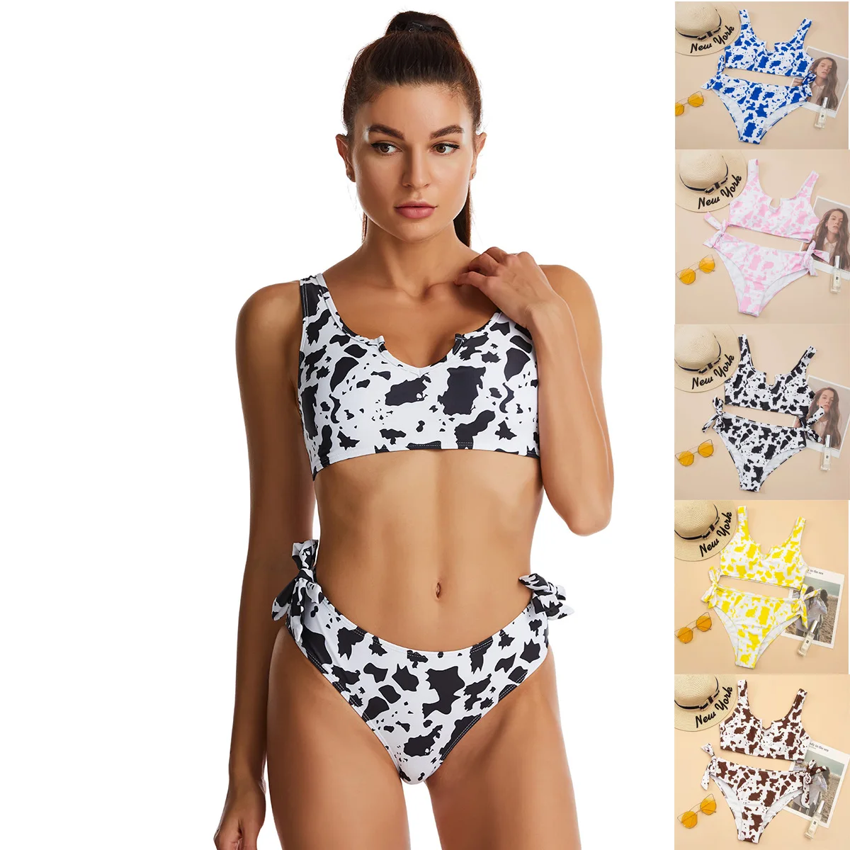 YY04 Two piece thong highwaist women swimsuit sexy beachwear bikini cow fabric spandex swimwear animal print trendy, Available in multiple colors
YY04 Two piece thong highwaist women swimsuit sexy beachwear bikini cow fabric spandex swimwear animal print trendy, Available in multiple colors