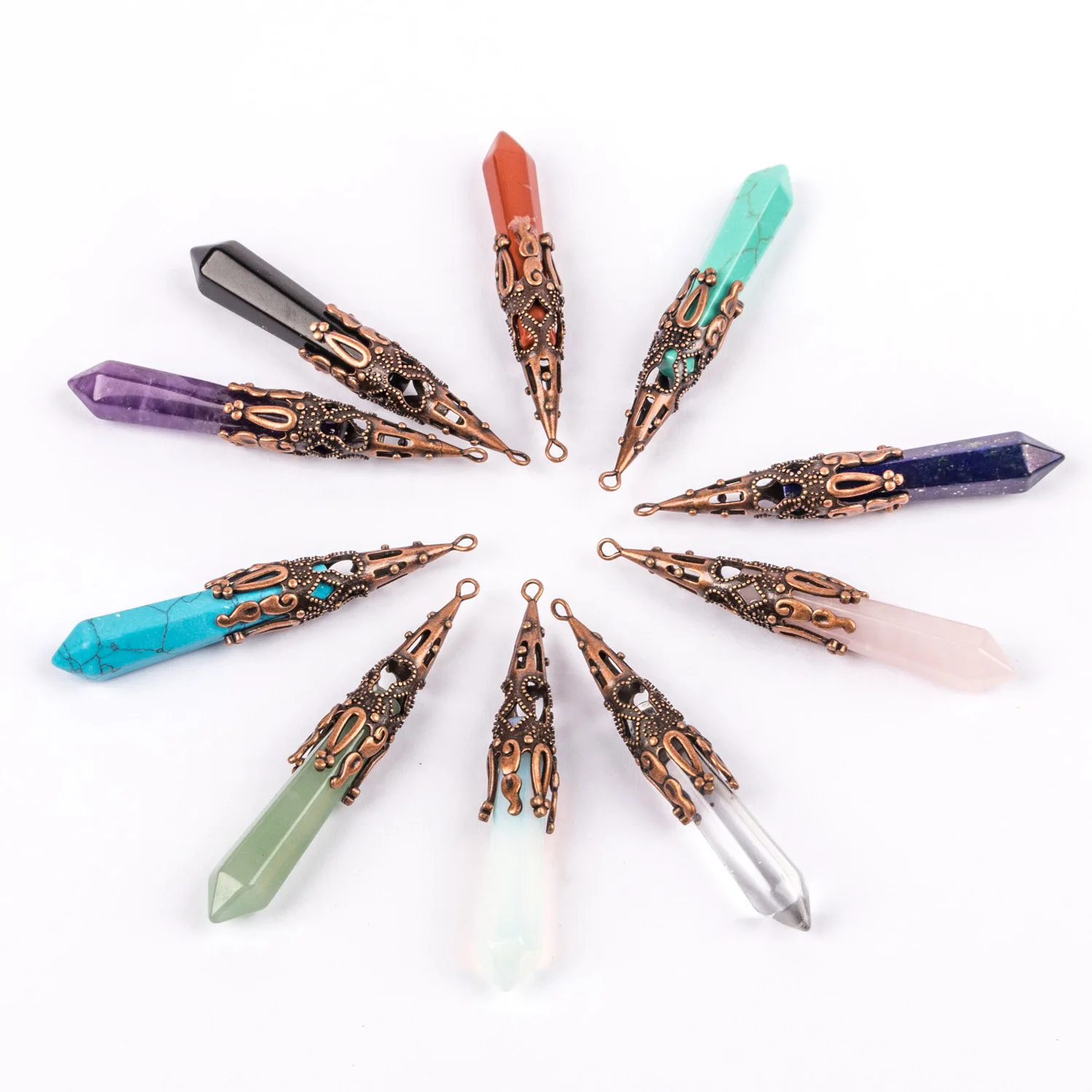 Natural Crystal Hexagonal Pillar Wand Pendants & Charms For Jewelry Making Magician Props Charm Stone Pendant DIY Charms, Colors
Natural Crystal Hexagonal Pillar Wand Pendants & Charms For Jewelry Making Magician Props Charm Stone Pendant DIY Charms, Colors
