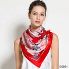 wholesale print custom large size square shawl silk scarf musliml hijab