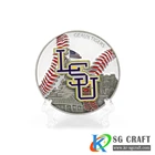 customized printing logo embossed stamping enamel sport football baseball challenge coin Chinese maker