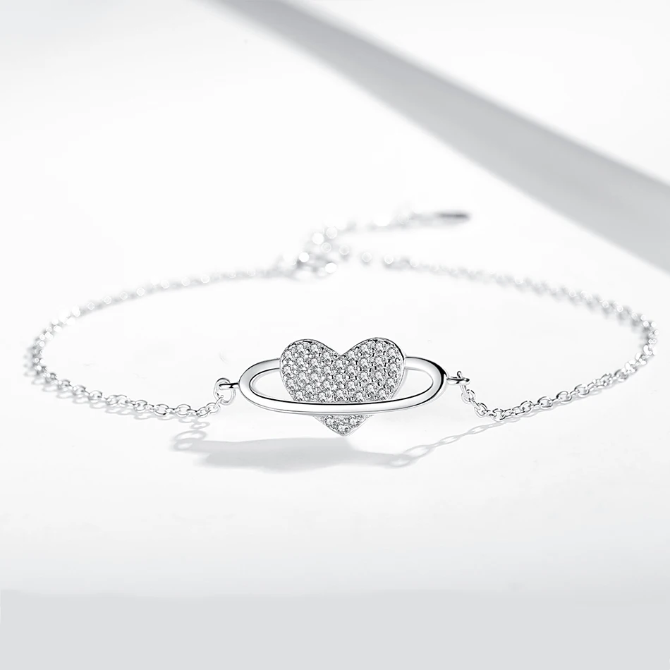 Unique Design Cubic Zircon universe silver bracelet For Women Fashion Jewelry 925 Sterling Silver heart charm Bracelet 
Unique Design Cubic Zircon universe silver bracelet For Women Fashion Jewelry 925 Sterling Silver heart charm Bracelet