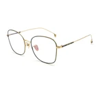 Artistic Retro Plain Mirror Round Titanium Optical Glasses Frame For Girl Eyeglass Clear Lens