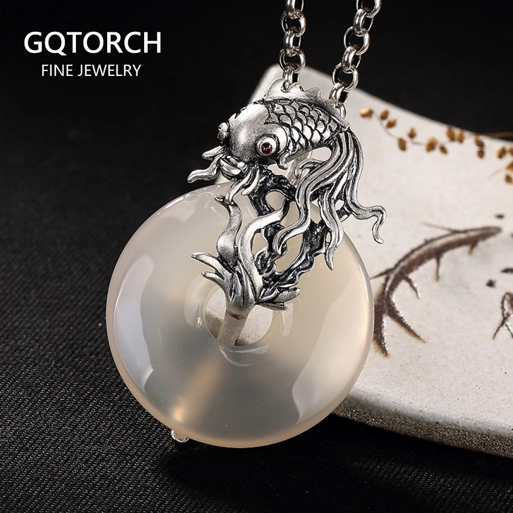925 Sterling Silver Amulet Pendant Natural Stones Antique Peace Buckle Gifts For Women Fine Jewelry Pierre Naturelle
925 Sterling Silver Amulet Pendant Natural Stones Antique Peace Buckle Gifts For Women Fine Jewelry Pierre Naturelle