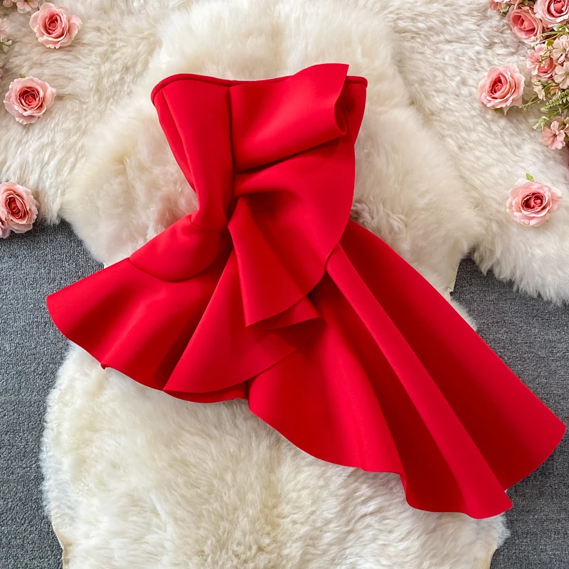 New Design Red Women Elegant Sexy Slim Ruffled Sleeveless Women Blouse Corset Tops, Picture color
New Design Red Women Elegant Sexy Slim Ruffled Sleeveless Women Blouse Corset Tops, Picture color