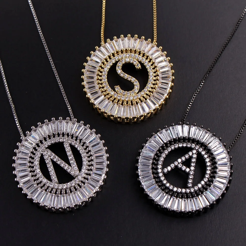 Luxury 26 Letter Pendant Necklace Women Men AAA Zircon Chain Necklace Mosaic CZ Crystal Alphabet Choker Jewelry Gift
Luxury 26 Letter Pendant Necklace Women Men AAA Zircon Chain Necklace Mosaic CZ Crystal Alphabet Choker Jewelry Gift