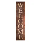 Wood Plaque Woodwood Welcome Distressed Brown 10.5 X 47 Wood Pallet Wall Plaque Sign