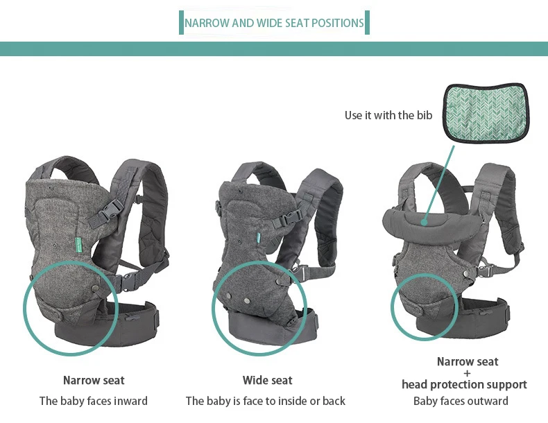 new arrivals guangzhou fancy baby carrier sling portable gray