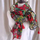 Autumn and winter ethnic style polyester scarf hijab women printed scarves