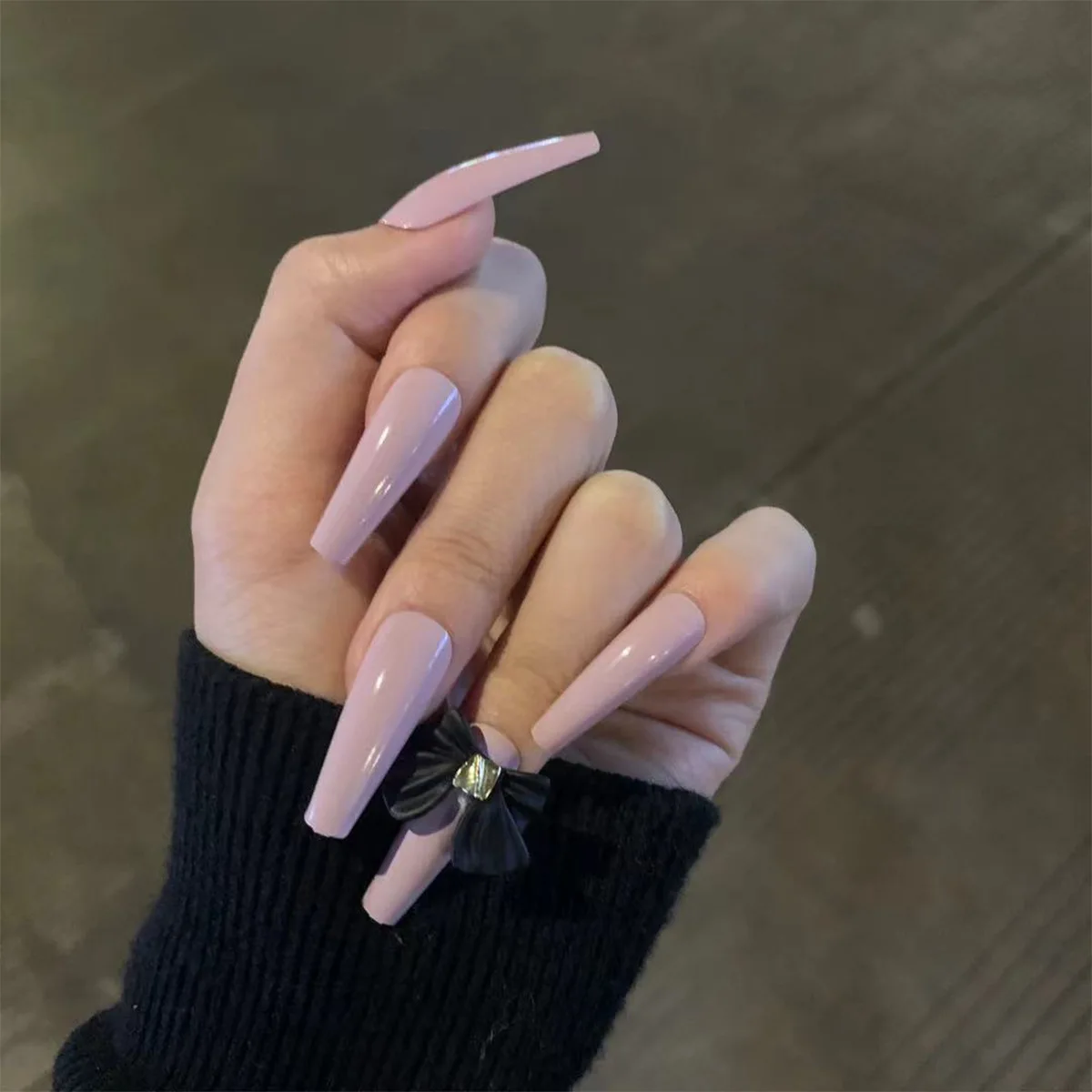 Hot selling nail paste purple bow decoration long ballet nail press on nail detachable artificial fingernail
Hot selling nail paste purple bow decoration long ballet nail press on nail detachable artificial fingernail