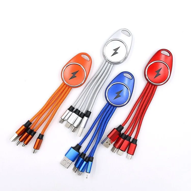 Customized Logo 3in 1 Nylon Braided New Keychain Date USB Charger Cable, Black,white,red,blue,orange
Customized Logo 3in 1 Nylon Braided New Keychain Date USB Charger Cable, Black,white,red,blue,orange