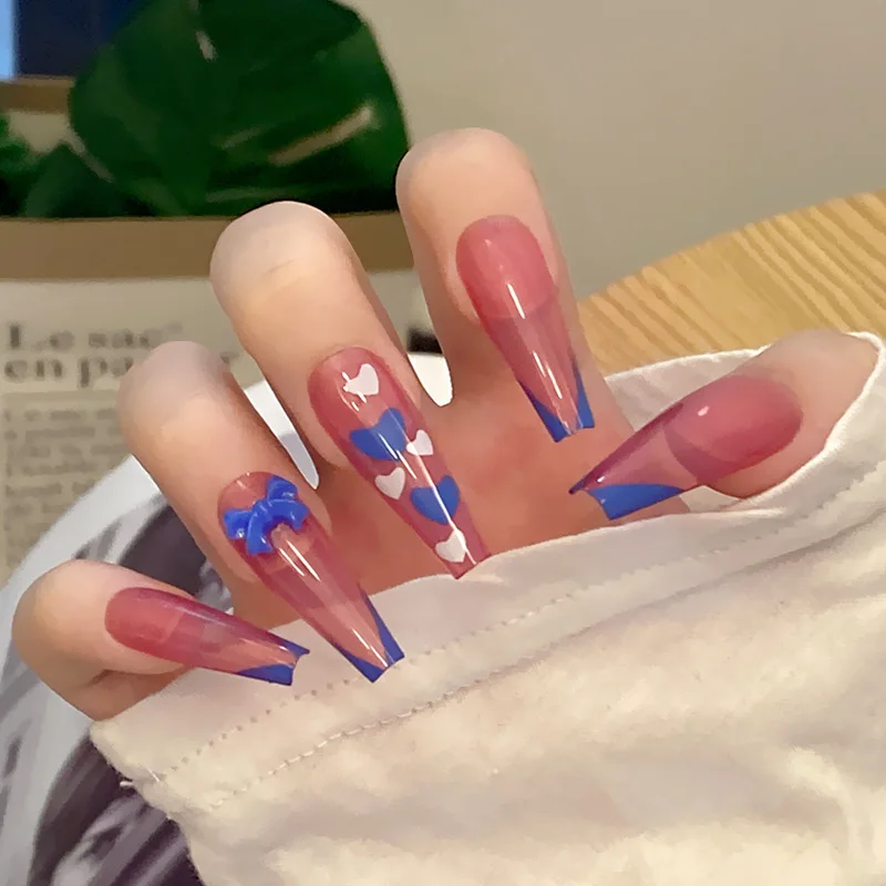Eco-friendly and safety self adhesive DIY summer design nail polish stripsHot selling nail patch blue bow heart French nail, Multi color
Eco-friendly and safety self adhesive DIY summer design nail polish stripsHot selling nail patch blue bow heart French nail, Multi color