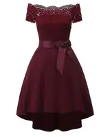 Wholesale New Design Embroidery Elegant Women Fashion Evening Short Dress With Belt
Wholesale New Design Embroidery Elegant Women Fashion Evening Short Dress With Belt