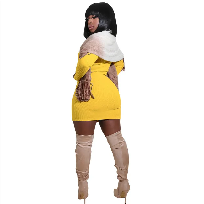wholesale ladies clothing dresses crew neck knitted solid color Mini dresses long sleeve bodycon women dresses, Picture color
wholesale ladies clothing dresses crew neck knitted solid color Mini dresses long sleeve bodycon women dresses, Picture color