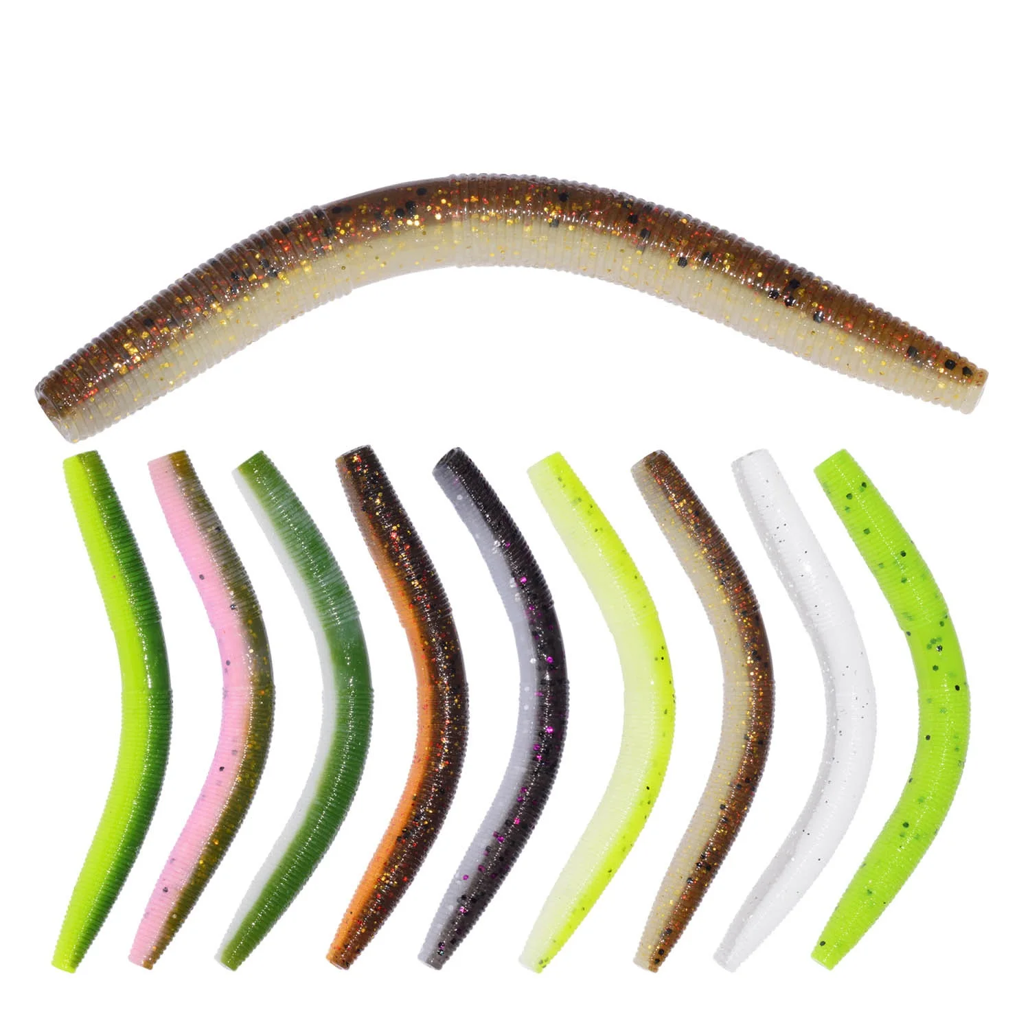 Double Colors lure making supplies Fishing Lure Stick Senko Worm 10cm 6.5g 8pcs leurre souple jigging Baits, 8 colors
Double Colors lure making supplies Fishing Lure Stick Senko Worm 10cm 6.5g 8pcs leurre souple jigging Baits, 8 colors