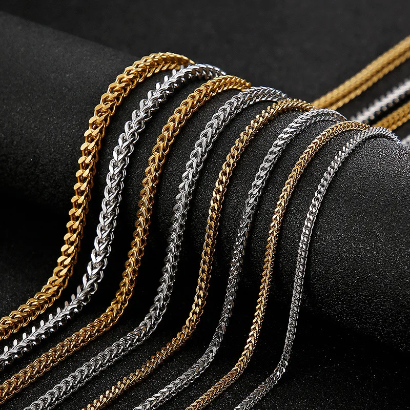 Wholesale Titanium Steel Men'S2/3/4/5mmwide Wide Stainless Steel Necklace Four-Sided Grinding Snake Bones necklace chain
Wholesale Titanium Steel Men'S2/3/4/5mmwide Wide Stainless Steel Necklace Four-Sided Grinding Snake Bones necklace chain