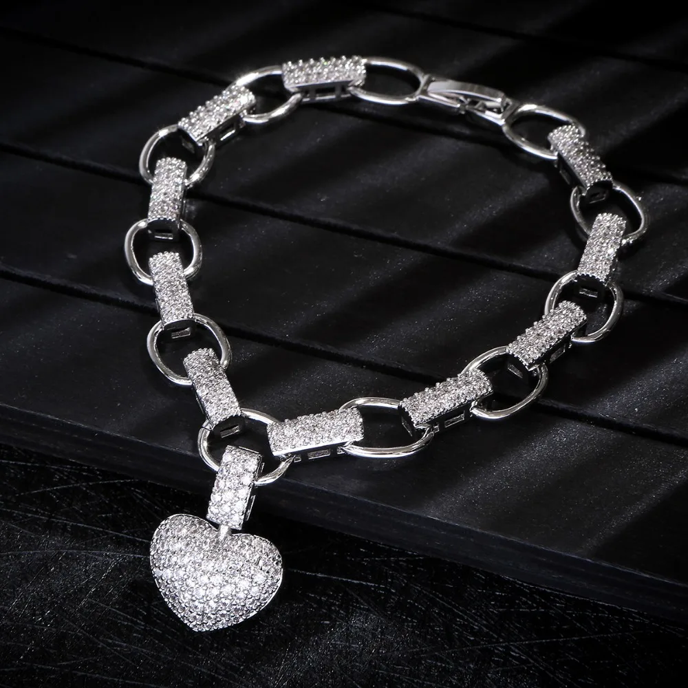Luxury Heart Link Chain Bracelets Bangles Cubic Zircon CZ Vintage Bohemian Cuff Bracelets For Women
Luxury Heart Link Chain Bracelets Bangles Cubic Zircon CZ Vintage Bohemian Cuff Bracelets For Women
