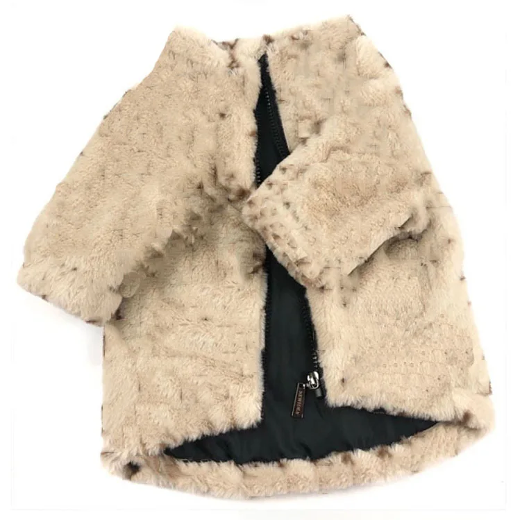 Fashion Logo Popular Winter Luxury Fur Dog Coat Pets Clothes Pets Coat Pet Apparel Dog Outfit, Beige
Fashion Logo Popular Winter Luxury Fur Dog Coat Pets Clothes Pets Coat Pet Apparel Dog Outfit, Beige
