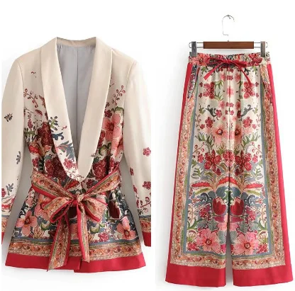 2021 Women Vintage Suits Floral Outwear Jacket With Belt Casual Flower Floral Printed Blazers Ladies, Picture
2021 Women Vintage Suits Floral Outwear Jacket With Belt Casual Flower Floral Printed Blazers Ladies, Picture