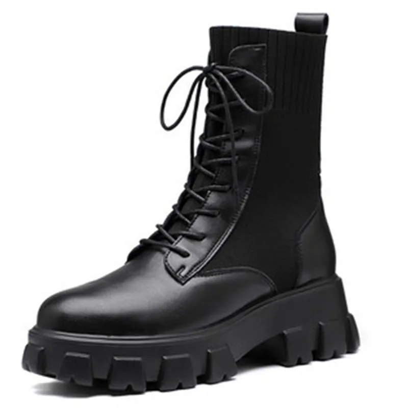 Dropshipping Women's Genuine Leather Boots 2021 Autumn Thick Bottom Lady Platform Shoes Female Warm Lace-up Footwear Plus Size
Dropshipping Women's Genuine Leather Boots 2021 Autumn Thick Bottom Lady Platform Shoes Female Warm Lace-up Footwear Plus Size