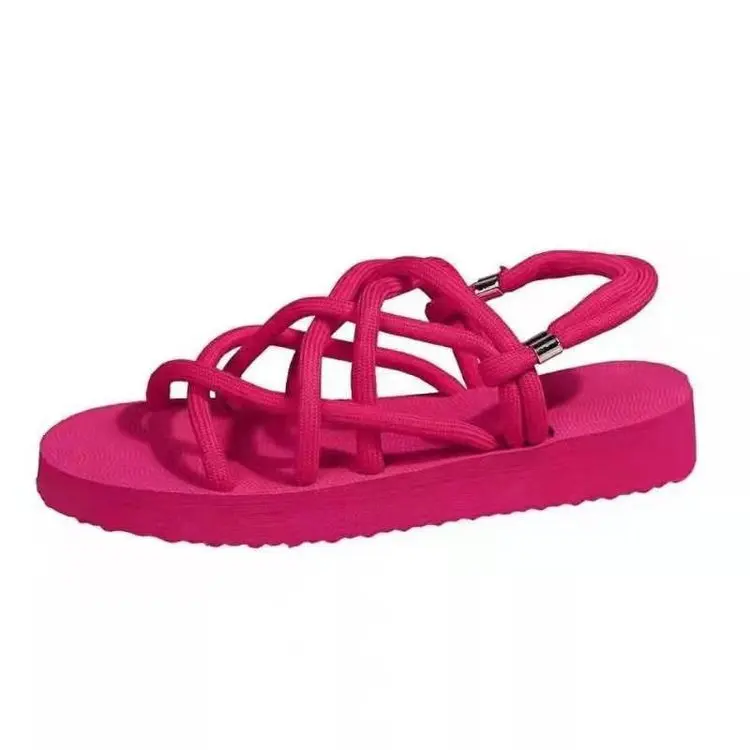 Summer 2021 European and American women's flat shoes with hemp rope covering foot beach sandals
Summer 2021 European and American women's flat shoes with hemp rope covering foot beach sandals