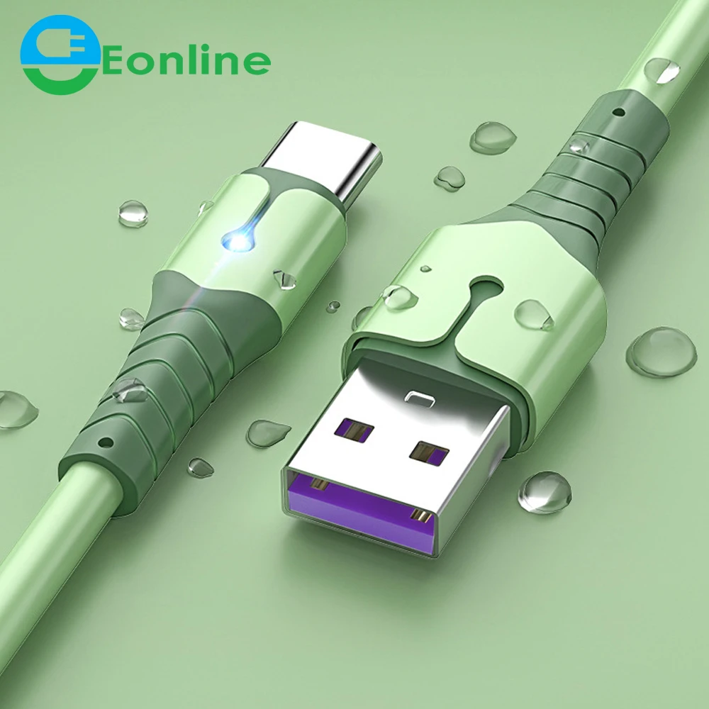 

Eonline 1M Liquid Silicone USB C Cable For Samsung Xiaomi 8 7 super Charging Cable Micro USB Type C Phone Charger
