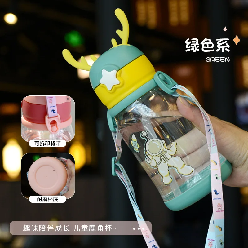 700 ML Novelty Design Plastic Portable Children Water Bottle with Antler Cup Lid Drink Bottle for Christmas, Blue/pink/red/yellow/purple/green/white/black
700 ML Novelty Design Plastic Portable Children Water Bottle with Antler Cup Lid Drink Bottle for Christmas, Blue/pink/red/yellow/purple/green/white/black