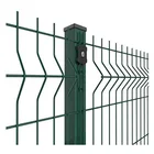 Green Color Pvc Coated 3D Curved Welded Mesh Panel Fence For Garden