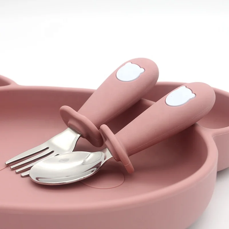 Factory silicone products DEM/ODM logo embossed printing personality colorful patterns gifts silicone feed baby fork and spoon, Customized color
Factory silicone products DEM/ODM logo embossed printing personality colorful patterns gifts silicone feed baby fork and spoon, Customized color