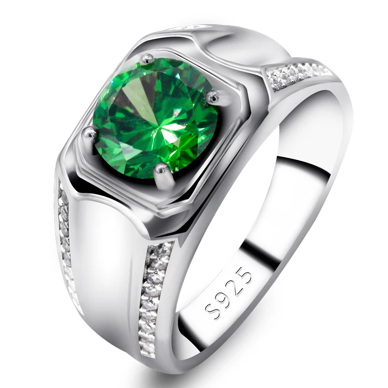Malaysia Design 925 Sterling Silver Men Ring with Green Stone Wedding Engagement Jewelry for Men Women
Malaysia Design 925 Sterling Silver Men Ring with Green Stone Wedding Engagement Jewelry for Men Women