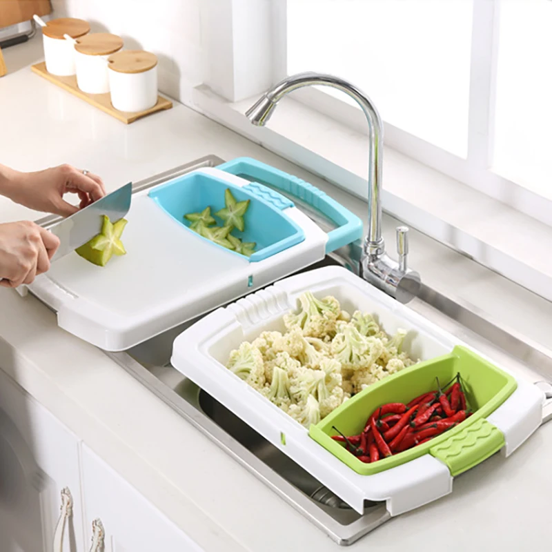 New Kitchen Multi-function Creative Chopping Board Water Drain Removable Storage Basket Plastic Cutting Board
New Kitchen Multi-function Creative Chopping Board Water Drain Removable Storage Basket Plastic Cutting Board