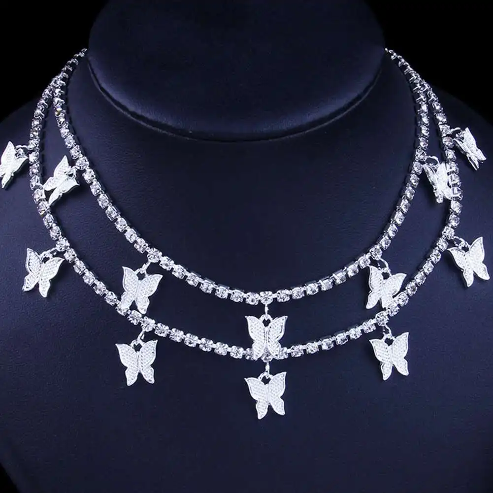 European New Design Women Hips Hops Bling Rhinestone Crystal Butterfly Tennis Chain Necklace
European New Design Women Hips Hops Bling Rhinestone Crystal Butterfly Tennis Chain Necklace